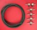 EcoDiesel 3.0L Fuel Injector Return Line Fitting Hose Kit with METAL Fittings - ECD-MET-4T+2L+6FT